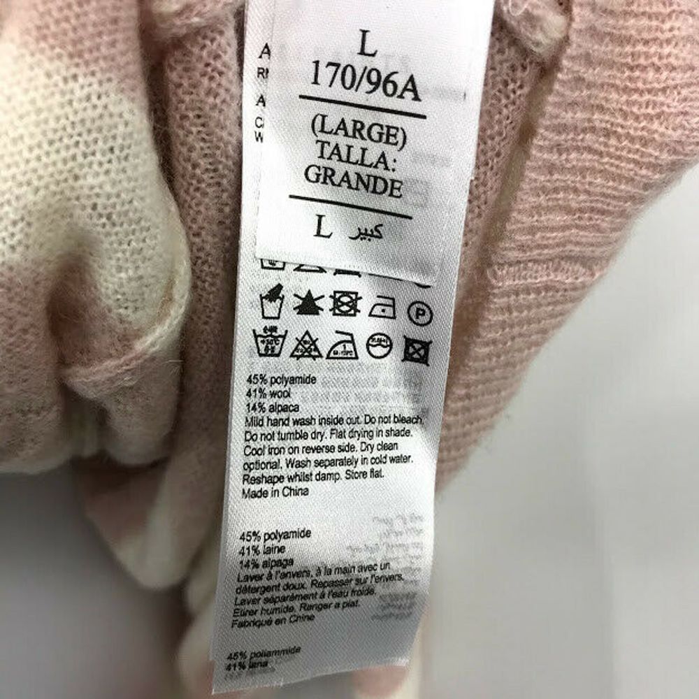 AllSaints Sweater L Cassia Stripe Boat Neck Wool - Picture 10 of 12